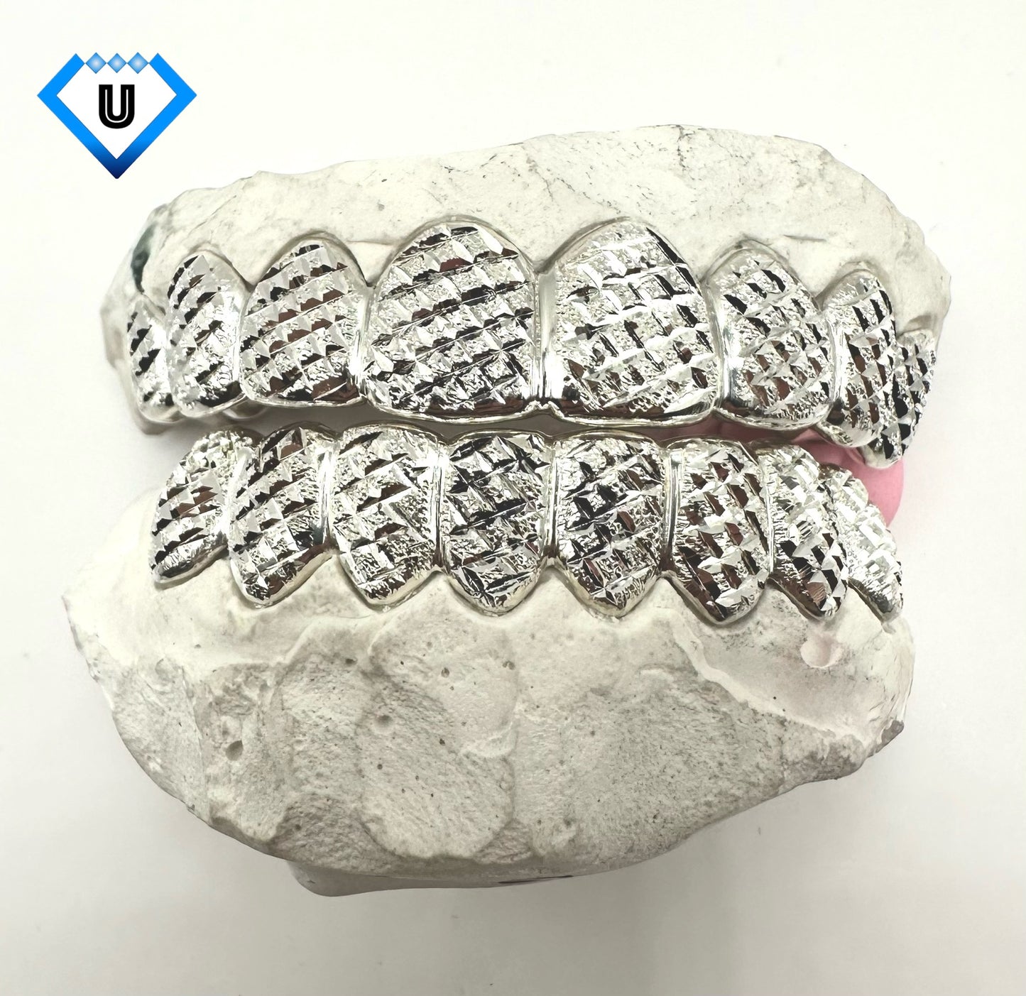 Custom Diamond cut and diamond dust grillz