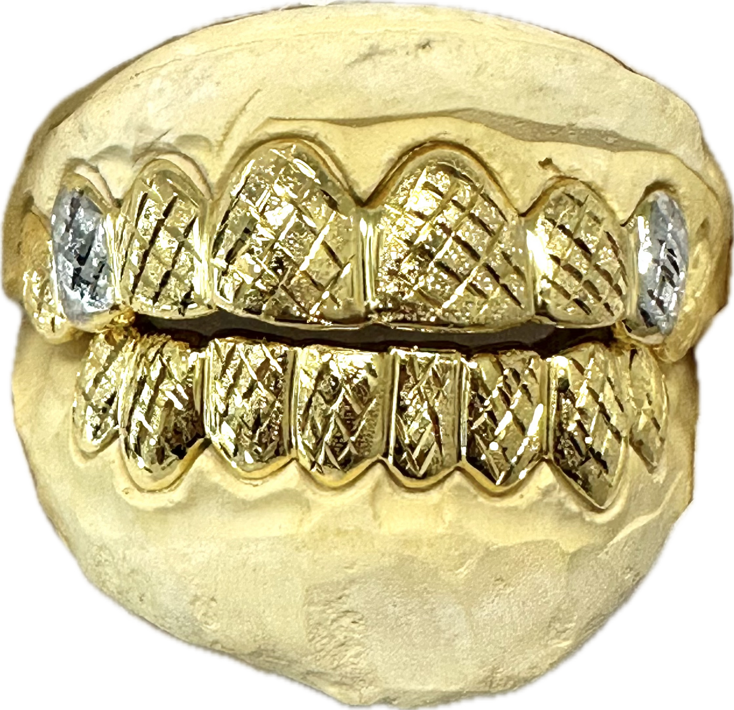 Custom Diamond cut and diamond dust grillz